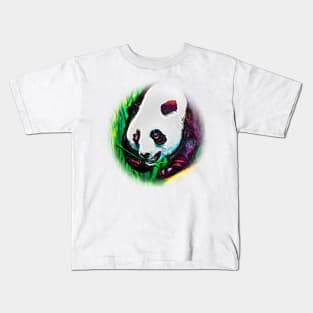 chinese panda eating bamboo Kids T-Shirt